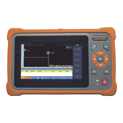 OTDR Monomodo para Pruebas en Enlaces de Fibra Óptica, longitudes de onda 1310 y 1550 nm, entrada SC/APC