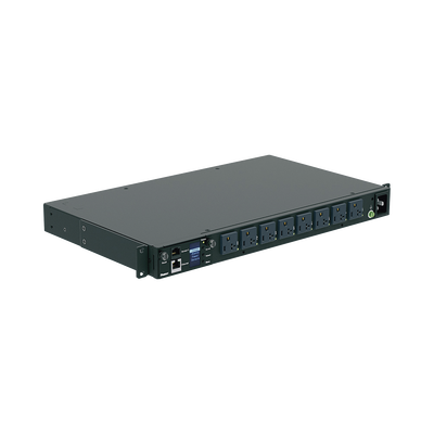 PDU Switchable y Monitoreable por Toma (MS) para Distribución de Energía, Enchufe de Entrada NEMA 5-15P, Con 8 Salidas 5-20R, Horizontal 19in, 120 Vca, 15 Amp, 1UR - Image 2