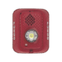 Sirena con Lampara LED Estroboscópica / 2 hilos / Montaje en Pared / Color Rojo / Configuración Estroboscópica Seleccionable