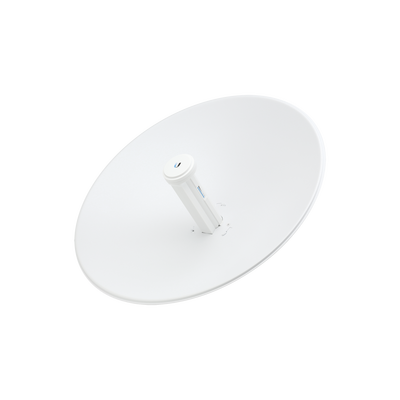 PowerBeam airMAX AC hasta 450 Mbps, frecuencia 5 GHz (5150 – 5875 MHz) con antena tipo plato de 27 dBi, radomo incluido