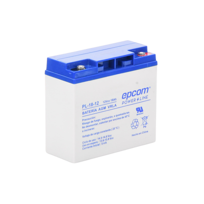 Batería 12 Vcc / 18 Ah / UL / Tecnología AGM-VRLA / Para uso en equipo electrónico Alarmas de intrusión / Incendio/ Control de acceso / Video Vigilancia / Terminales de tornillo M5 ( HEX ) / Cargador recomendado CHR-80. - Image 10