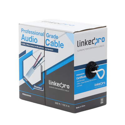 Cable para audio profesional calibre 18 en 2 hilos 100% cobre, BLINDADO perfecto para bocinas y micrófonos, bobina de 152 m - Image 4