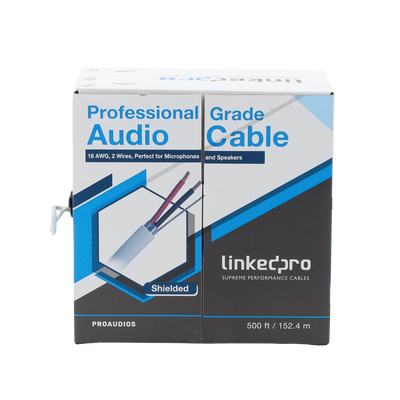 Cable para audio profesional calibre 18 en 2 hilos 100% cobre, BLINDADO perfecto para bocinas y micrófonos, bobina de 152 m - Image 6