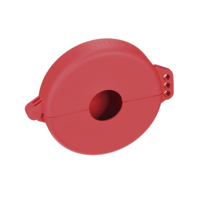 Dispositivo de Bloqueo LOTO para Válvulas de Compuerta, Para Diámetros de 3 a 6.5″, Color Rojo