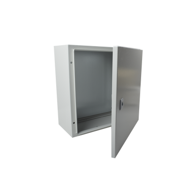 Gabinete de Acero IP66 Uso en Intemperie (250 x 300 x 150 mm) con Placa Trasera Interior Metálica y Compuerta Inferior Atornillable (Incluye Chapa y Llave T). - Image 4