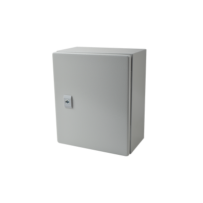 Gabinete de Acero IP66 Uso en Intemperie (250 x 300 x 150 mm) con Placa Trasera Interior Metálica y Compuerta Inferior Atornillable (Incluye Chapa y Llave T). - Image 2