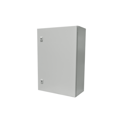 Gabinete de Acero IP66 Uso en Intemperie (500 x 700 x 250 mm) con Placa Trasera Interior Metálica y Compuerta Inferior Atornillable (Incluye Chapa y Llave T). - Image 2