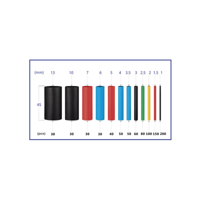 850 Tubos Termoencogibles (Termofit) 2:1, PRECISION PST-C04-002 de 12 Diferentes Medidas - Image 3