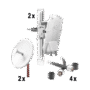 Enlace Backhaul completo de alta capacidad, incluye: 2x PTP550CE, 2x NP1-GE2 (30 dBi), 4x Jumpers