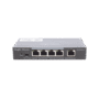 Switch Administrable PoE con 5 puertos Gigabit, 4 PoE 802.3af/at, gestión gratuita desde la nube, 54w
