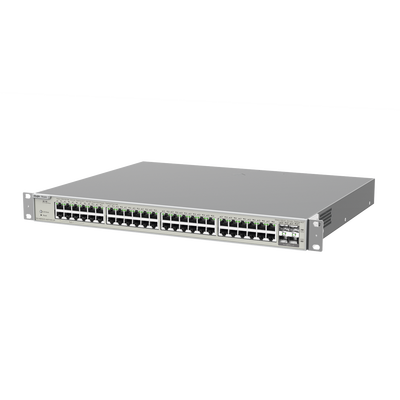 Switch Administrable Capa 3 RUIJIE RG-NBS5200-48GT4XS-UP con 48 puertos Gigabit PoE 802.3af/at + 4 SFP+ para fibra 10Gb, gestión gratuita desde la nube, 740W