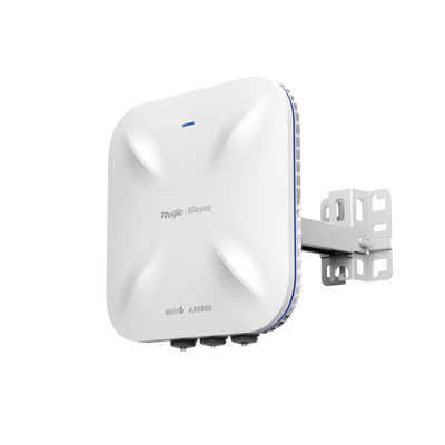 Punto de Acceso Mesh Wi-Fi 6 Industrial para Exterior Omnidireccional 5.95Gbps, MU-MIMO 4×4, 360°, Filtros Anti Interferencia y Auto Optimización con IA, puerto eth 2.5G y SFP