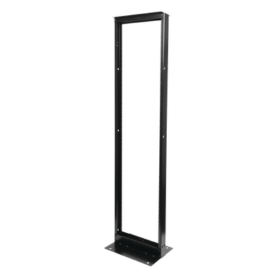 Rack de Dos Postes Estándar de 19″, Numerado, Fabricado en Acero y 45 Unidades de Rack, Color Negro