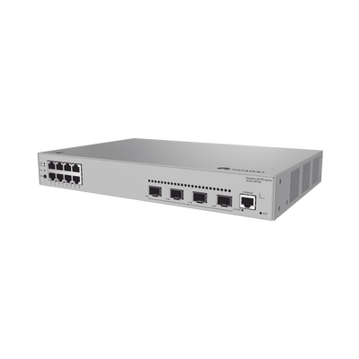Switch HUAWEI S220-8P4S de Acceso Gigabit Administrable PoE Capa 2 / 8 puertos 10/100/1000 Mbps (PoE) / 2 Puertos 1GE SFP Uplink / ERPS / IMGP Snooping / DHCP Snooping / PoE Perpetuo / 125W / Administración Nube Gratis