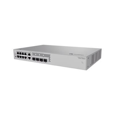 Switch HUAWEI S220S-10PN4JX de Acceso Gigabit Administrable PoE Capa 2 / 8 puertos 10/100/1000 Mbps (6*PoE) / 2 Puertos 100/1000/2.5Gbps (PoE) combo 2 Puertos 2.5GE SFP / 2 Puertos 10GE SFP+ Uplink / ERPS / PoE Perpetuo / 128 W / Administración Nube Gratis
