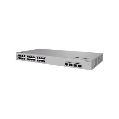 Switch HUAWEI S220S-24P4JX de Acceso Gigabit Administrable PoE Capa 2 / 24 puertos 10/100/1000 Mbps (PoE) / 2 Puertos 2.5GE SFP + 2 Puertos 10GE SFP+ Uplink / ERPS / IMGP Snooping / DHCP Snooping / PoE Perpetuo / 400 W / Administración Nube Gratis