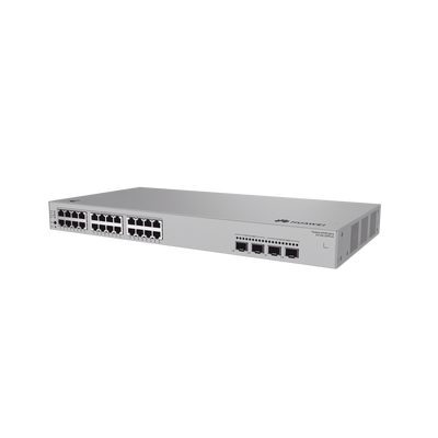 Switch HUAWEI S310S-24P4JX de Acceso Gigabit Administrable PoE Capa 2+ / 24 puertos 10/100/1000 Mbps (PoE) / 2 Puertos 2.5GE SFP + 2 Puertos 10GE SFP+ Uplink / ERPS / Rutas Estáticas / PoE Perpetuo / 400 W / Administración Nube Gratis