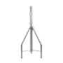 Tramo de Remate / Copete, tubo industrial 1 1/4" con tubo central 2 3/8", galvanizado por electrólisis.
