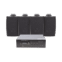 KIT de Amplificador de 120W para Escritorio | 4 Altavoces de Pared color Negro 2.5W - 20W | Sistema 70/100V