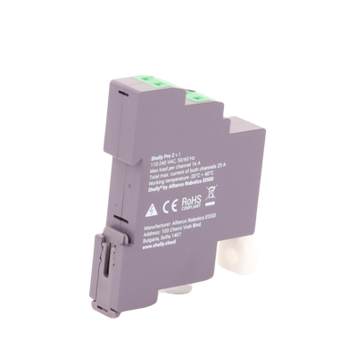 Relevador SHELLY SHELLYPRO2 / Interruptor WIFI/ Industrial y residencial inteligente / Hasta 16A / Soporta Google /Alexa / Nube P2P y control Local / 2 canales y puerto ethernet - Image 5