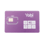 SIM Yobi para dispositivos móviles 3G/4G con recarga de 10GB cada mes durante 1 año de servicio (solo datos)