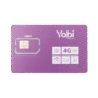 SIM Yobi para dispositivos móviles 3G/4G con recarga de 1GB cada mes durante 1 año de servicio (solo datos)