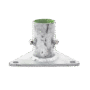 Base Triangular para Mástil de 1" a 2" con Opresores. Galvanizado por Inmersión en Caliente.
