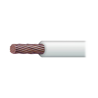 Cable Eléctrico 8 awg  color blanco,Conductor de cobre suave cableado. Aislamiento de PVC, autoextinguible. BOBINA 100 MTS