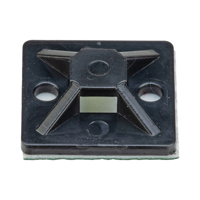 Montaje-Sujetador Adhesivo STRONGHOLD PANDUIT SMP12A-C0 de 4 Vías de 3/4″ x 3/4″ x 1/4″, Color Negro, Nylon 6.6 Retardante de Llamas V-2, Paquete de 100pz