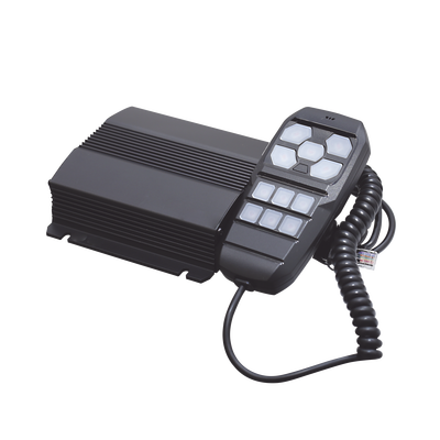 Sirena Vehicular de 100W de Potencia, Con Controlador Unimando Para Control de Tonos, 4 Salidas Auxiliares y Microfono - Image 5