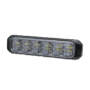 Luz Auxiliar de 18 LED, SAE, Tricolor, Bisel Negro, Rojo/Blanco/Ambar, Lente Transparente