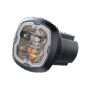 Estrobo Oculto, 6 LED, rojo/azul, SAE Clase I, Empotrable, lente transparente
