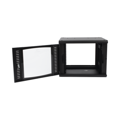 Gabinete Abatible de Pared (Con Marco Trasero) con Rack 19″ de 9 ...