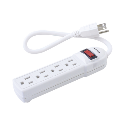 Multicontacto con cable 30 cm. 4 tomas 127 Vca línea, tierra, neutro 15 A max. - Image 2