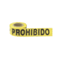 Cinta para barricada "PROHIBIDO EL PASO" de 100 m y ancho de 3".