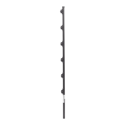 Poste con 6 Aisladores de PASO  para Cerca Electrificada. Tubo Galva. de 1.4m, cal. 18 de 1″ Diam. + Pintura Negra.