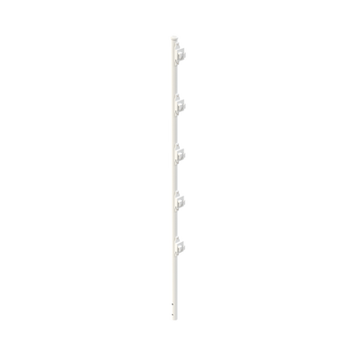 Poste con 5 Aisladores de PASO  para Cerca Electrificada. Tubo Galvanizado de 1.2m, cal. 18 de 1″ Diam. + Pintura Blanca Aplicación en Polvo.