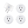 Kit de Enchufe Inteligente / Incluye 4 piezas / Wi-Fi / Control a través de la Aplicación / Conecte los Dispositivos del Hogar / Permite Personalizar Horarios / Compatible Con Asistente de Voz de Google y Alexa
