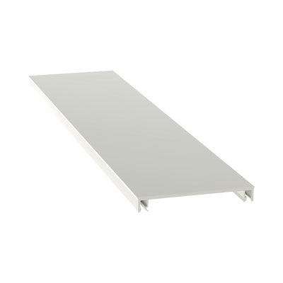Cubierta PANDUIT T70CIW8 para canaleta T-70, de PVC rígido, 70.1 x 9.1 x 2400 mm, Color Blanco Mate