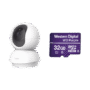 Kit de Cámara IP Wi-Fi / Incluye 1 Pieza Modelo TAPOC200 / 2 Megapixel / Audio Doble Vía /  Utiliza La App Tapo / 1 Memoria Micro SD Modelo  Mod WD32MSD