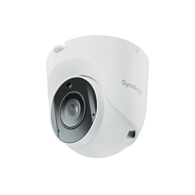 Cámara Turret 5MP, Lente 2.8mm, Ranura microSD, Incluye licencia para grabación Surveillance Station