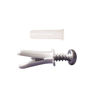 Paquete de 20 taquetes blancos 3/4″ y 20 tornillos 8mm x 3/4″ (1101-05002)