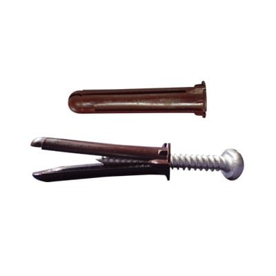 Paquete de 10 taquetes café 1 3/4″ y 10 tornillos 10mm x 1 3/4″ (1104-05002)