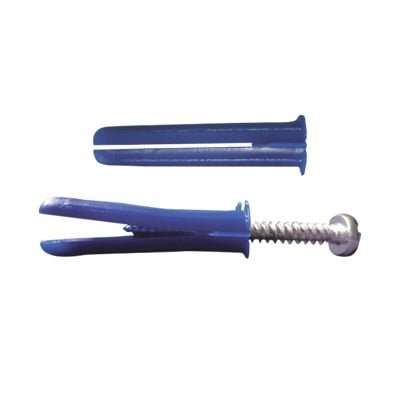 Paquete de 6 taquetes azul 2″ y 6 tornillos 12mm x 2″ (1105-05002)