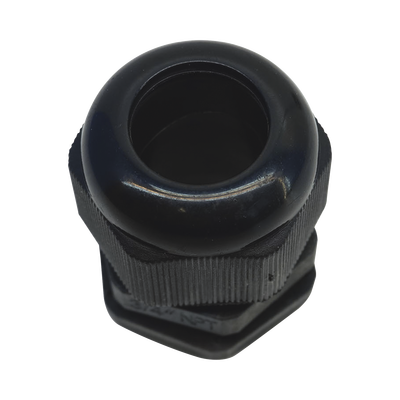 Conector Plástico Negro Tipo Glándula para Rosca NPT 3/4″
