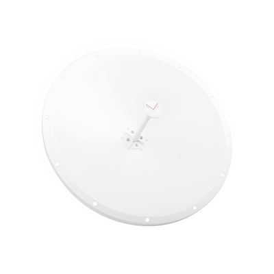 Antena Direccional con Frecuencia Extendida / 4.8 – 6.5 GHz / 28 dBi /  Jumper incluido con conector  SMA-Macho Inverso / Polaridad en 90º y 45º / Montaje incluido para torre o mástil