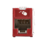 Jack UltraMAX Cat5e, UTP, Montaje híbrido en Placa de Pared (Plano y Angulado), Color Rojo, Punch Down