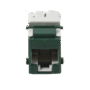 Jack UltraMAX Cat6A, UTP, Tipo Keystone, Color Verde, Punch Down
