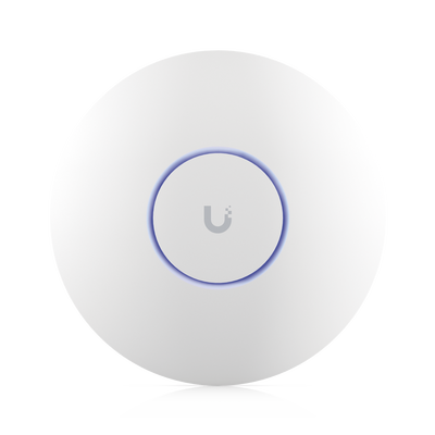 Punto de Acceso UniFi WiFi 6E Enterprise, alta densidad, hasta 600 usuarios, Mu-MIMO 4×4, bandas 2.4/5/6 Ghz, (1) puerto RJ45 2.5G (POE+ no incluido)