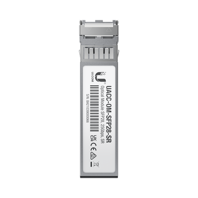 Transceptor UBIQUITI UACC-OM-SFP28-SR de fibra óptica multimodo SFP28 hasta 25 Gbps con 2 conectores LC, hasta 100 mts - Image 2